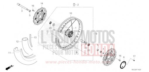 FRONT WHEEL (1) CRF1100AP de 2023